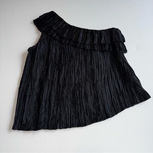 Ulla Johnson Black One-Shoulder Blouse